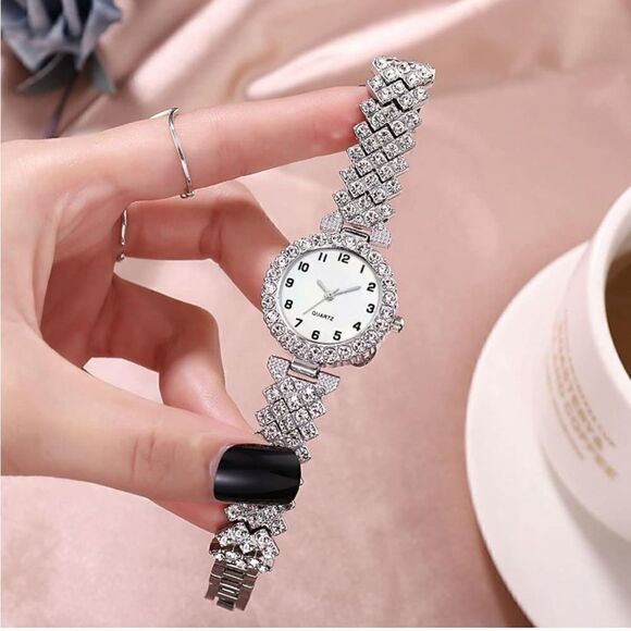 Silver Watch and Tennis Bracelet Set - Picture 3 of 5